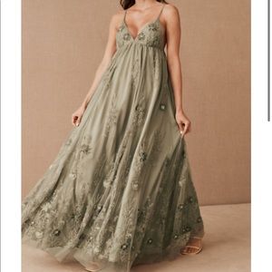 {Anthropologie} Jules Beaded Maxi Dress BHLDN